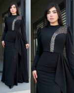 لباس مجلسی زنانه و دخترانه ، ماکسی مجلسی مدل برفین ، لباس مجلسی پوشیده سایز ۳۸ الی ۵۸ - تصویر 4