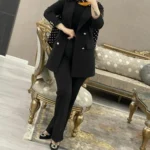 کت و شلوار زنانه مازراتی کت و شلوار زنانه مانتو مجلسی کت مجلسی شیک - تصویر 2