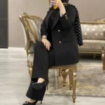 کت و شلوار زنانه مازراتی کت و شلوار زنانه مانتو مجلسی کت مجلسی شیک - تصویر 3