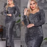 لباس مجلسی زنانه و دخترانه ، ماکسی مجلسی مدل آنا ، لباس مجلسی پوشیده سایز ۳۸ الی ۵۴