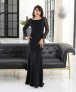 لباس مجلسی زنانه و دخترانه ، ماکسی مجلسی مدل ابریشم ، لباس مجلسی بلند پوشیده سایز ۳۸ الی ۵۰ - تصویر 4