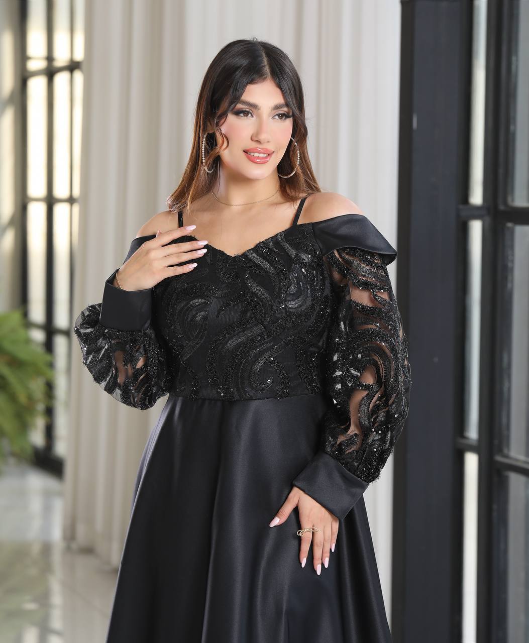 996d30-2 لباس مجلسی زنانه و دخترانه ، ماکسی مجلسی مدل الارا ، لباس مجلسی سایز ۳۸ الی ۴۶ - تصویر 1