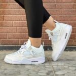 کتونی نایک ایر جردن ۴ رترو سفید Nike Air Jordan 4 Retro زنانه - تصویر 2