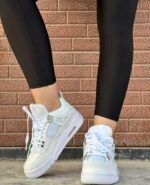 کتونی نایک ایر جردن ۴ رترو سفید Nike Air Jordan 4 Retro زنانه - تصویر 3