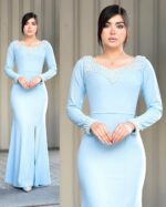 لباس مجلسی زنانه و دخترانه ، ماکسی مجلسی مدل ماریکا ، ماکسی پوشیده مجلسی سایز ۴۸ الی ۵۲