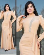 لباس مجلسی زنانه و دخترانه ، ماکسی مجلسی مدل برفین ، لباس مجلسی پوشیده سایز ۳۸ الی ۵۸ - تصویر 6